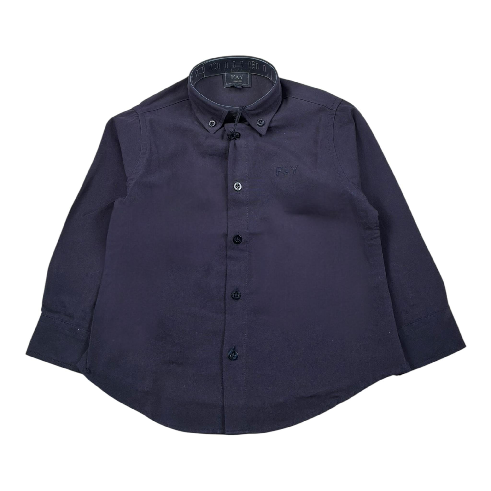 Fay Camicia Tinta Unita con Logo per Neonato 5RO30 BLU FAY 