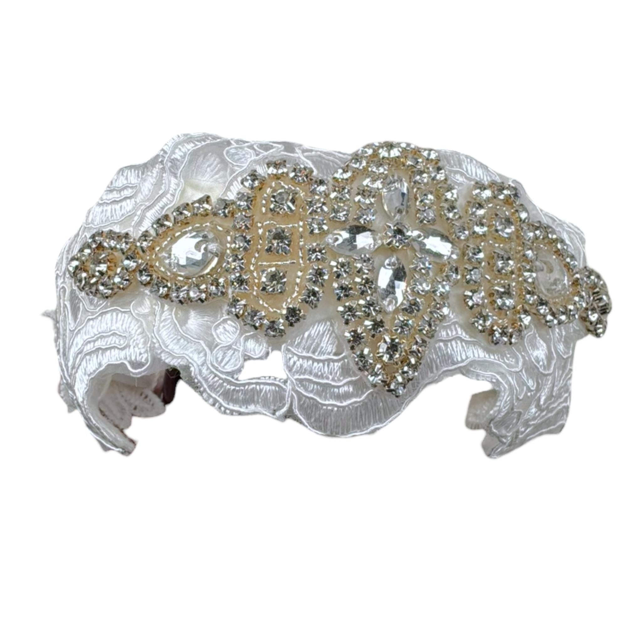 Gai Mattiolo Cerchietto Tinta Unita con Applicazioni per Bambina 300115 BIANCO GAI MATTIOLO 