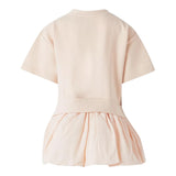 Elisabetta Franchi Abito Tinta Unita Mezza Manica con Gonnellone per Bambina EFAB606X ROSA ELISABETTA FRANCHI 