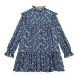 PHILOSOPHY abito tinta unita con fantasia fiori e sottana Blu per Bambina PFAB049 BLU PHILOSOPHY 