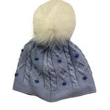 MARLU' cappello tinta unita con pon pon Azzurro per Neonato IG5271 AZZURRO MARLU' 