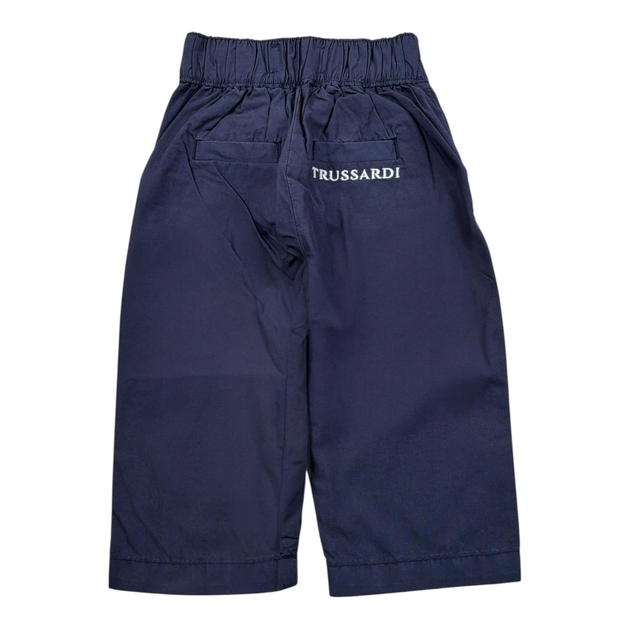 Trussardi Pantalone Tinta Unita con Elastico In Vita per Neonato TIP24072PA BLU TRUSSARDI 