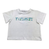 Twinset Crew Neck T-Shirt Solid Color With White Print For Baby Girl
