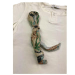 M+E' T-Shirt Girocollo Tinta Unita con Foulard per Neonato UEM0585N PANNA M+E' 