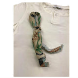 M+E' T-Shirt Girocollo Tinta Unita con Foulard per Neonato UEM0585N PANNA M+E' 