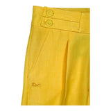 Daniele Alessandrini Bermuda Solid Color With Adjustable Waistband Yellow For Boys