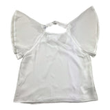 Lu Lu By Miss Grant Solid Color Half Sleeve Shirt White For Girls