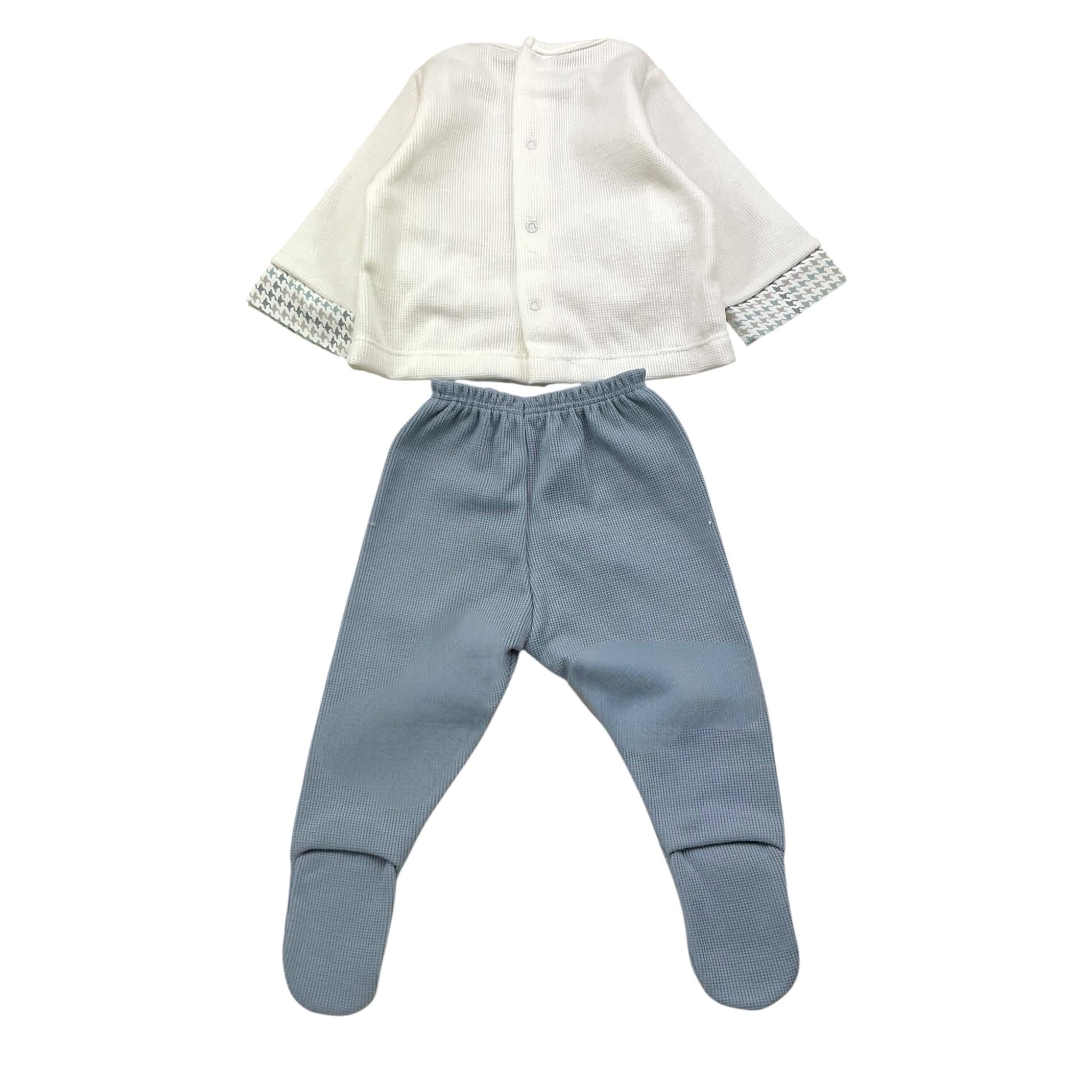 CALAMARO completo 2 pezzi shirt-ghettina bicolore Bianco per Neonato 11025 BIANCO CALAMARO 