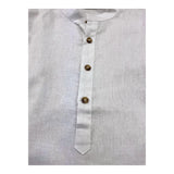 M+E' Camicia Manica Lunga Tinta Unita Collo Coreano per Neonato UEM0507 BIANCO M+E' 