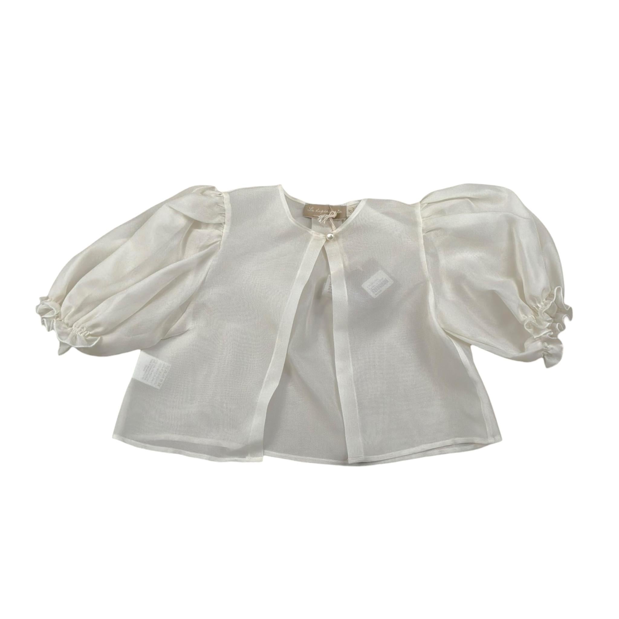 La Stupenderia coprispalleTinta Unita con Trasparenze per Bambina CJGH84 BEIGE LA STUPENDERIA 