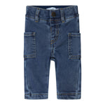 NAME.IT jeans elasticizzato tinta unita Blu per Neonato 13233277 BLU NAME.IT 