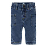 NAME.IT jeans elasticizzato tinta unita Blu per Neonato 13233277 BLU NAME.IT 
