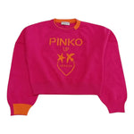 PINKO maglia tinta unita con stampa in contrasto Fuxia per Neonata F4PIBGJP108 FUXIA PINKO 