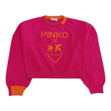 PINKO maglia tinta unita con stampa in contrasto Fuxia per Neonata F4PIBGJP108 FUXIA PINKO 