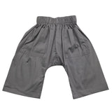 Pype Solid Color Pants With Elastic Waist Grey For Baby