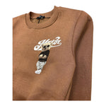 BRAND NAME felpa chiusa girocollo tinta unita Marrone per Bambino BN220S MARRONE BRAND NAME 