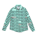 Daniele Alessandrini Long Sleeve Shirt Solid Color With Logo Prints Green For Boys