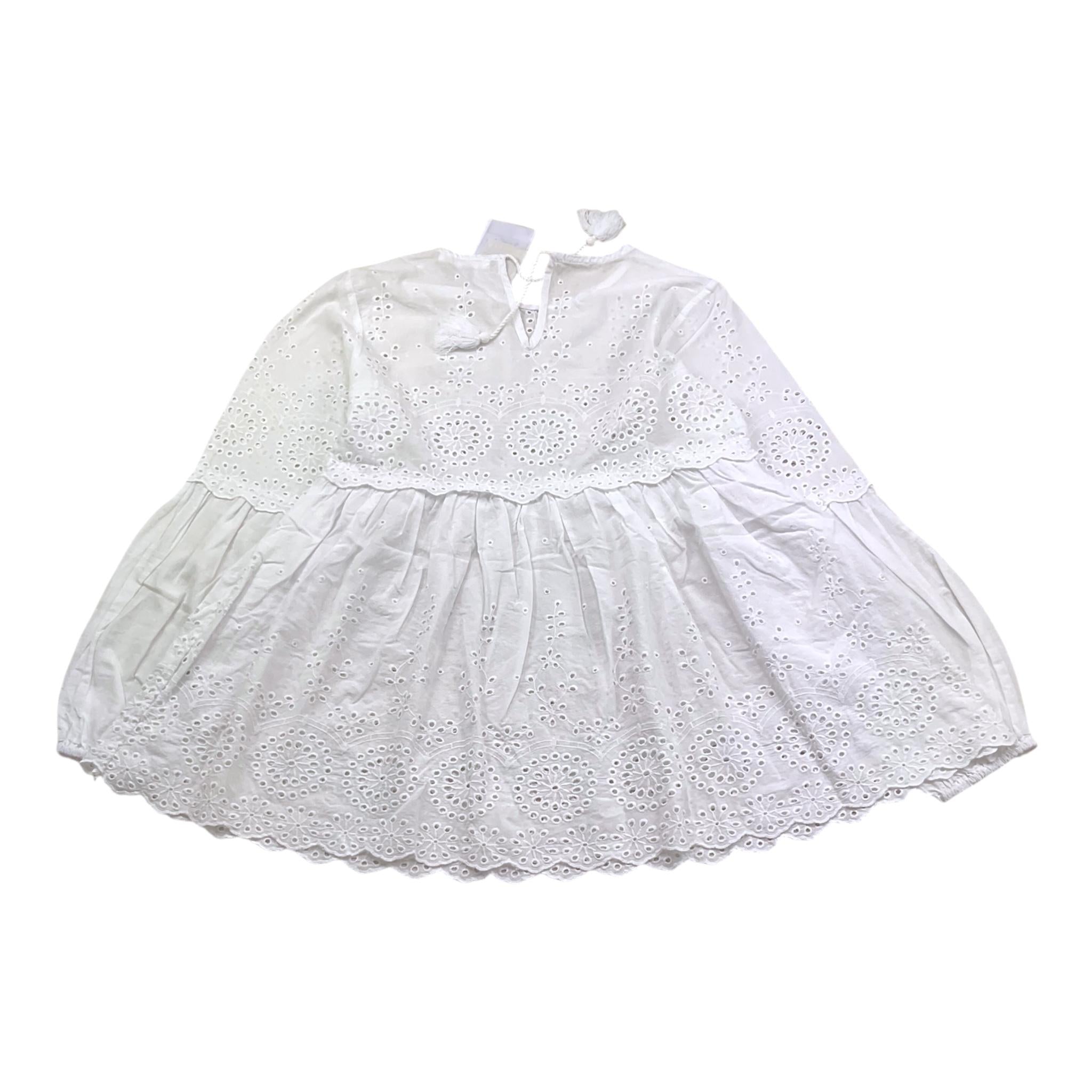 Met Camicia Traforato Tinta Unita per Bambina ME365 BIANCO MET 