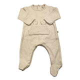 PETIT INDI tutina manica lunga tinta unita Panna per Neonato AW24B1202 PANNA PETIT INDI 
