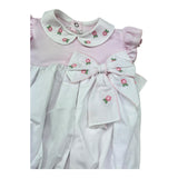 Le Bebe Completo 2 Pezzi T-Shirt-Culotte per Neonata LBG6218 BIANCO/ROSA LE BEBE 