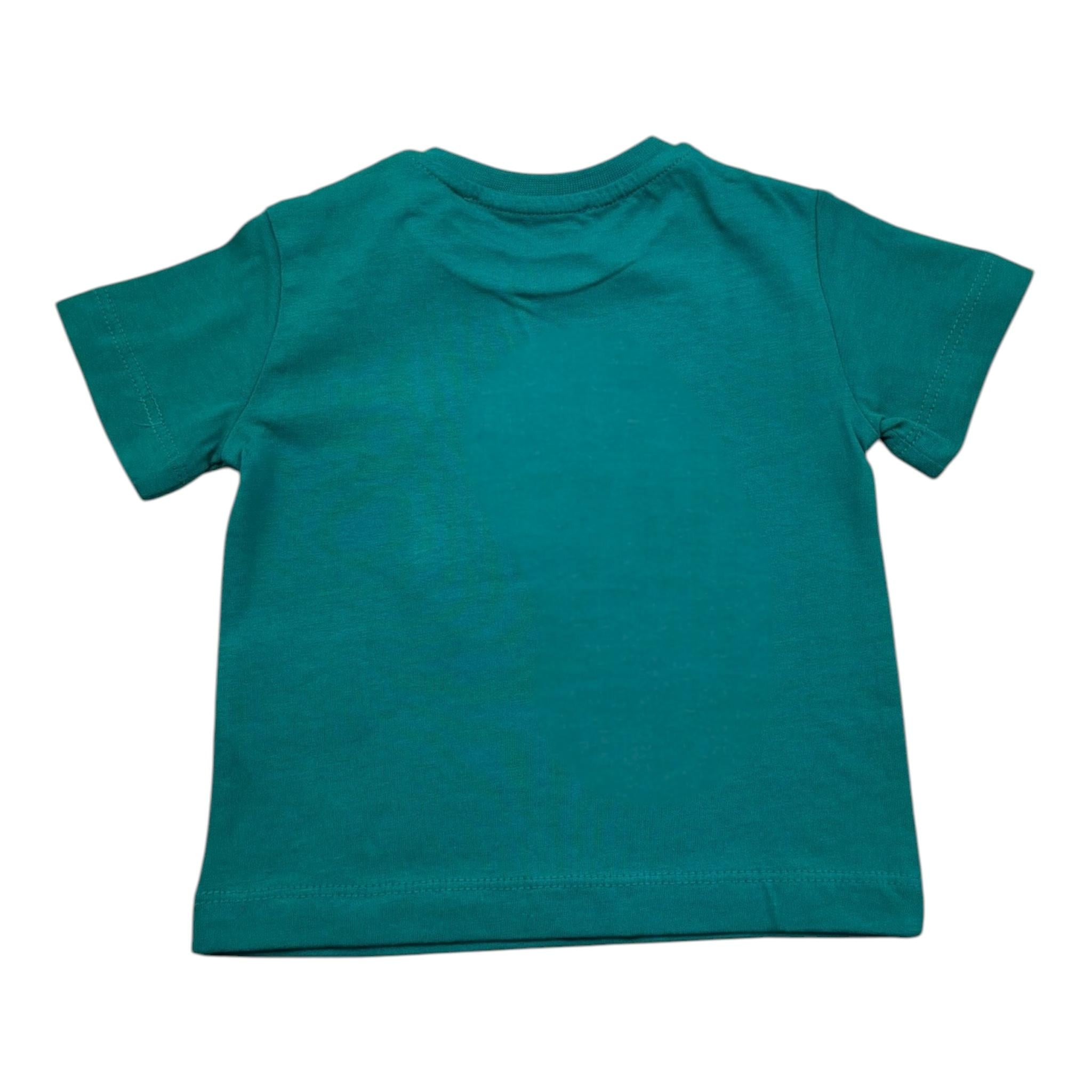 Cesare Paciotti T-Shirt Girocollo Tinta Unita con Stampa per Neonato TSP5155BX VERDE CESARE PACIOTTI 