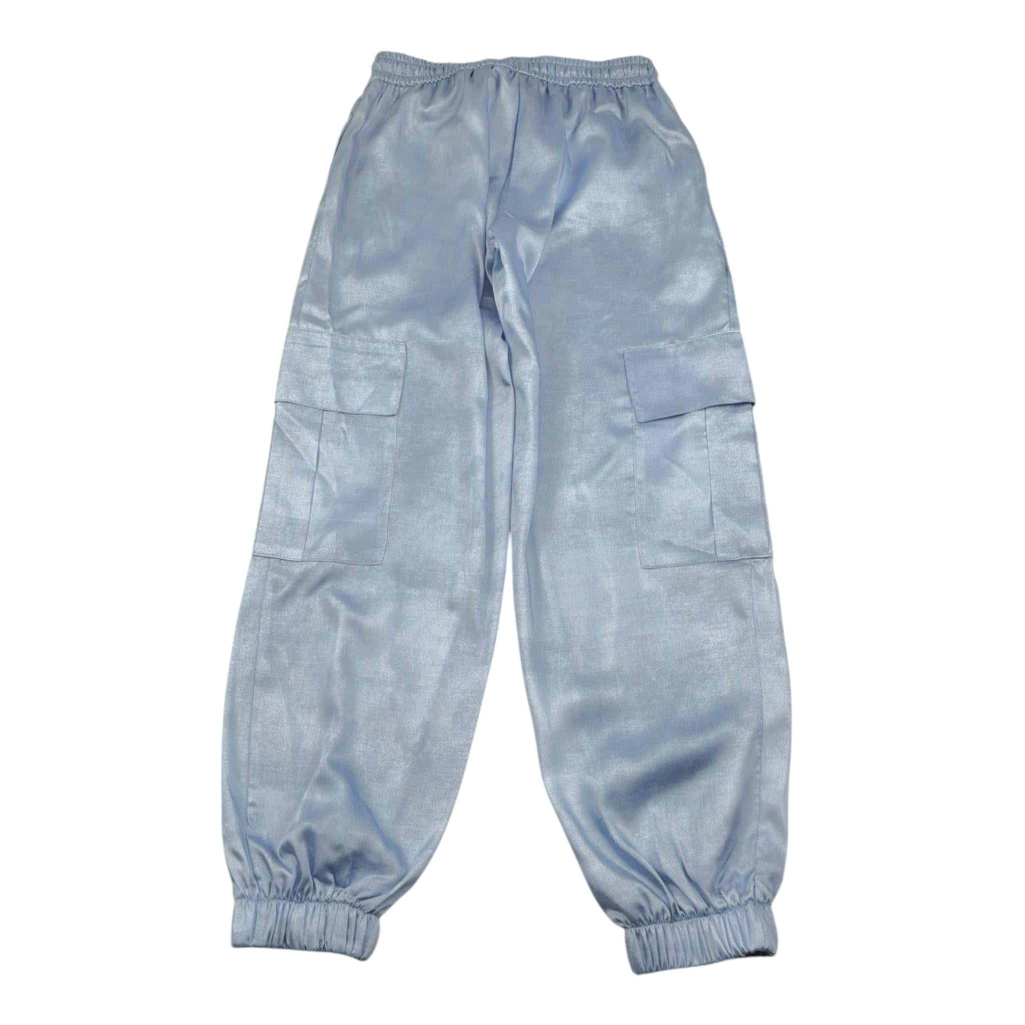 Lu Lu By Miss Grant Pantalone Tinta Unita con Elastico In Vita per Bambina LL3527 AZZURRO LU LU BY MISS GRANT 