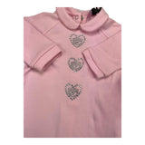 Chiara Ferragni Baby Girl Solid Color Long Sleeve Romper Pink