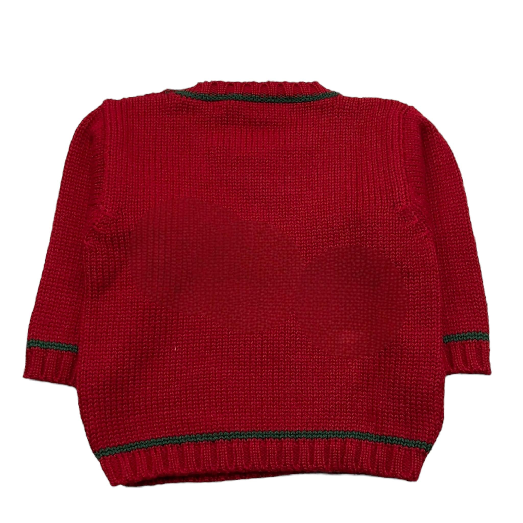 LA STUPENDERIA maglia girocollo tinta unita con ricami Rosso per Neonato WCPL61N ROSSO LA STUPENDERIA 