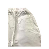 Zero Ampere Solid Color Pants With Elastic Waist White For Newborn