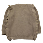 LITTLE BEAR maglia girocollo tinta unita cn rouches Fango per Neonata 5141N FANGO LITTLE BEAR 