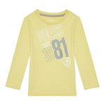 GUESS shirt girocollo tinta unita con stampa in contrasto Giallo per Neonato N4BI18I3Z14N GIALLO GUESS 
