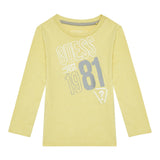GUESS shirt girocollo tinta unita con stampa in contrasto Giallo per Neonato N4BI18I3Z14N GIALLO GUESS 