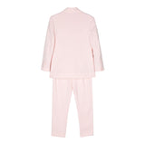 Stella Mccartney Solid Color Pink Jacket-Pants Set For Girls