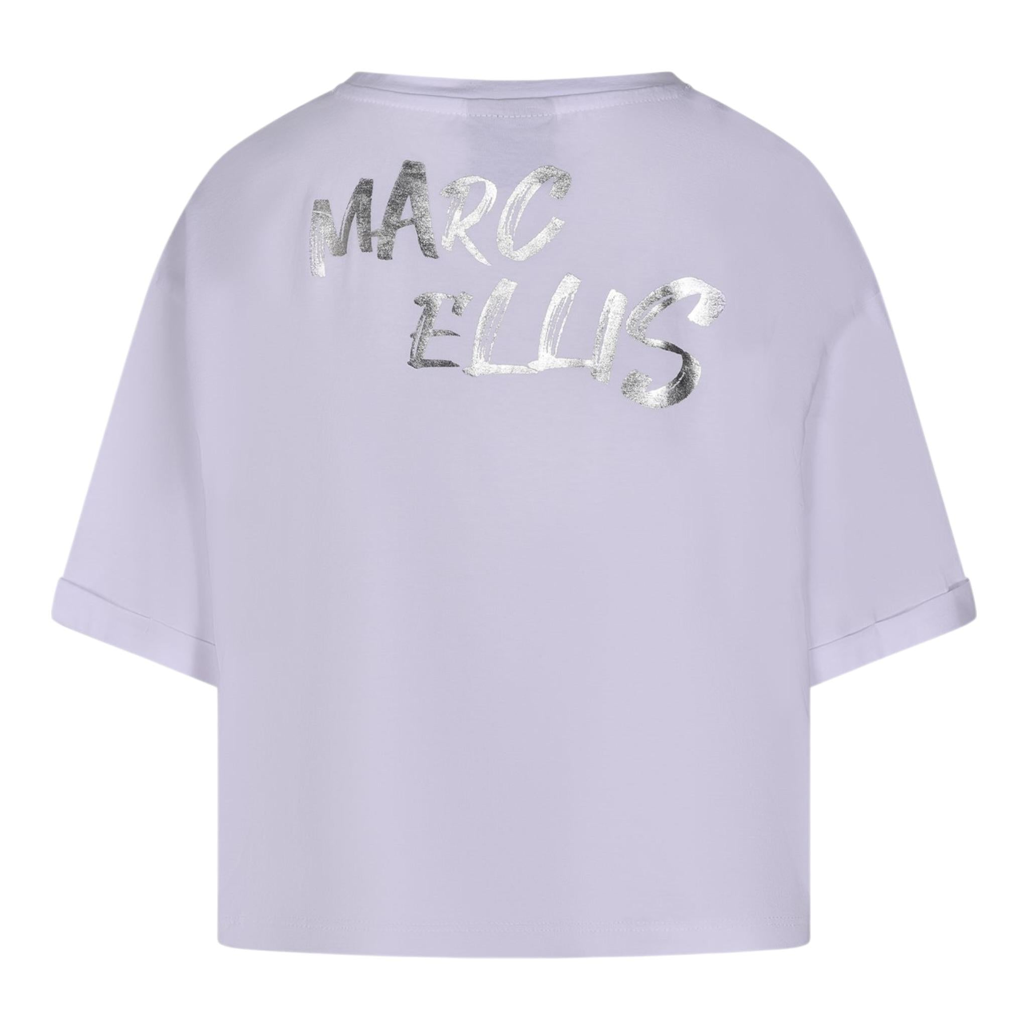 Marc Ellis T-Shirt Girocollo tinta unita con Stampa Bianco per Bambina JMJTS01228 BIANCO MARC ELLIS 