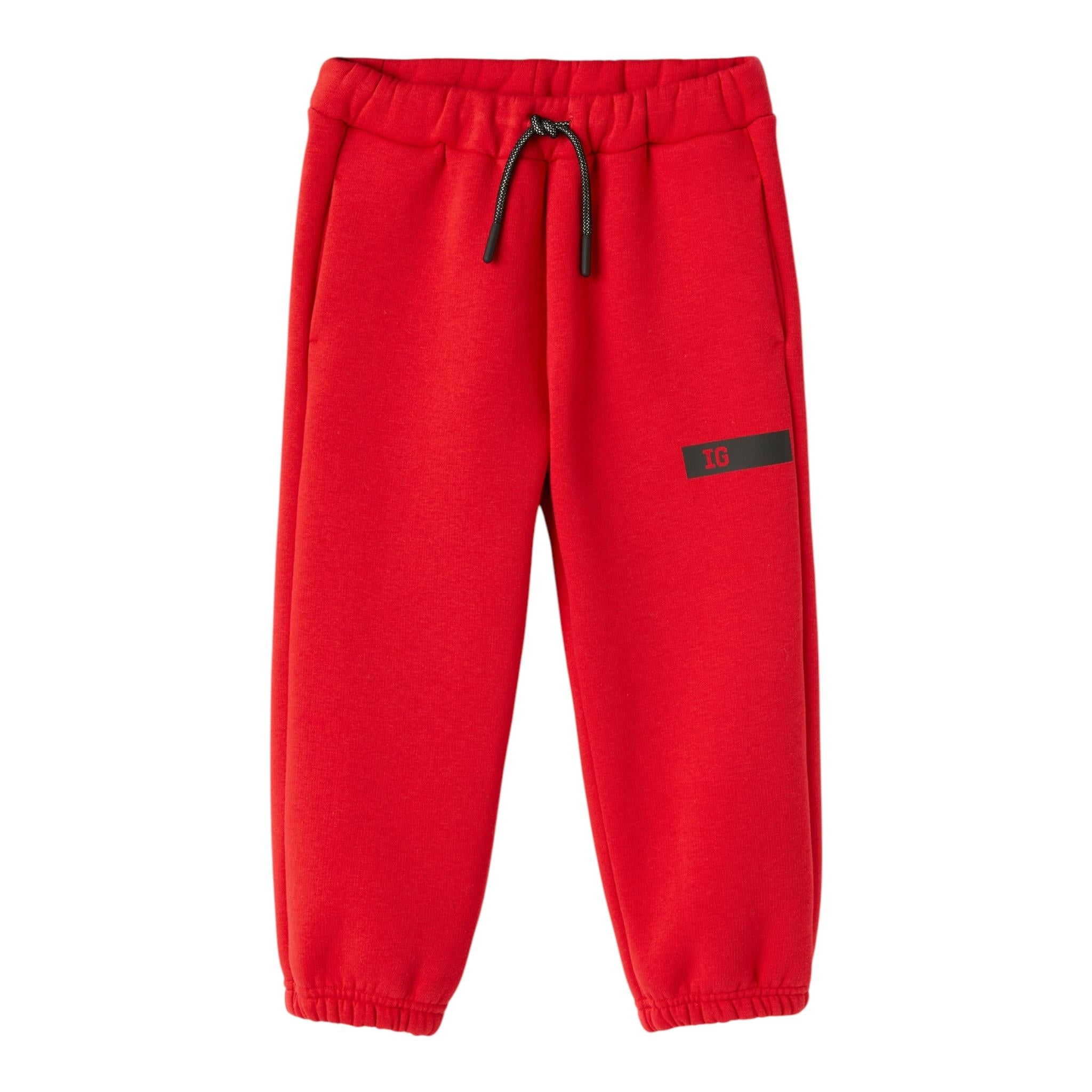 IL GUFO pantalone tuta tinta unita con stampa logo Rosso per Bambino A24PL398M0136 ROSSO IL GUFO 