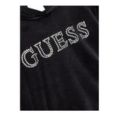 GUESS felpa chiusa cn cappuccio tinta unita in ciniglia Nero per Bambina J4Q27KBXI2 NERO GUESS 