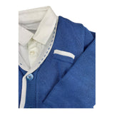 Stella Complete 3-Piece Shirt-Cardigan-Blue Overalls for Newborns