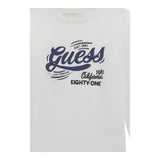 Guess Shirt Girocollo Tinta Unita con Logo per Bambino N5RI17K8HM4JX BIANCO GUESS 