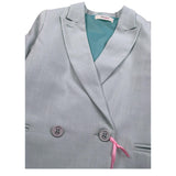 Vicolo Giacca Tinta Unita con Bottoni per Bambina 3145J00049X VERDE ACQUA VICOLO 