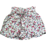 Monnalisa Short Tinta Unita Fantasia Floreale per Bambina 113413 BIANCO MONNALISA 
