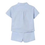 Calvin Klein Completo 2 Pezzi Bermuda-Camicia Tinta Unita per Neonato IN0IN03008 AZZURRO CALVIN KLEIN 
