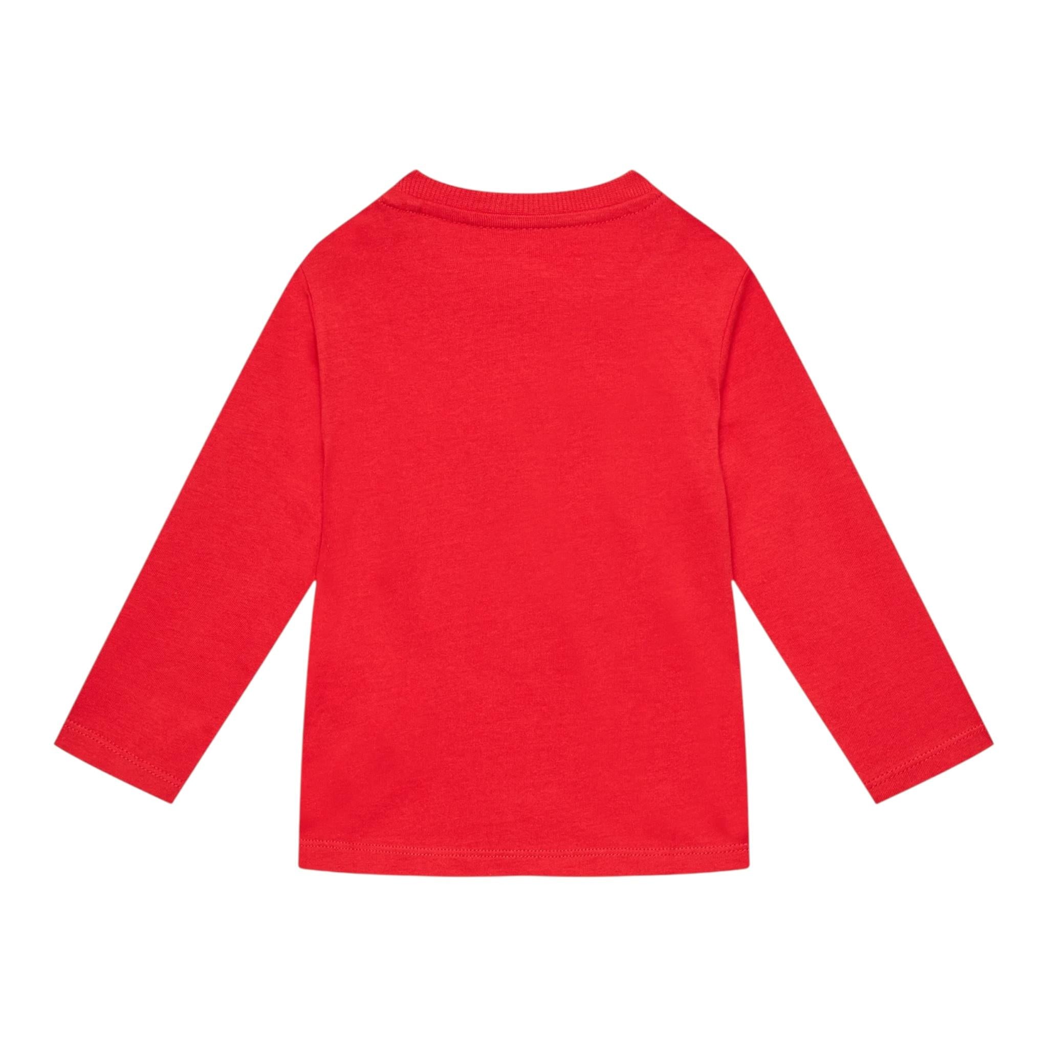 GUESS shirt girocollo tinta unita ocn logo Rosso per Neonato N4YI36K8HM4NX ROSSO GUESS 