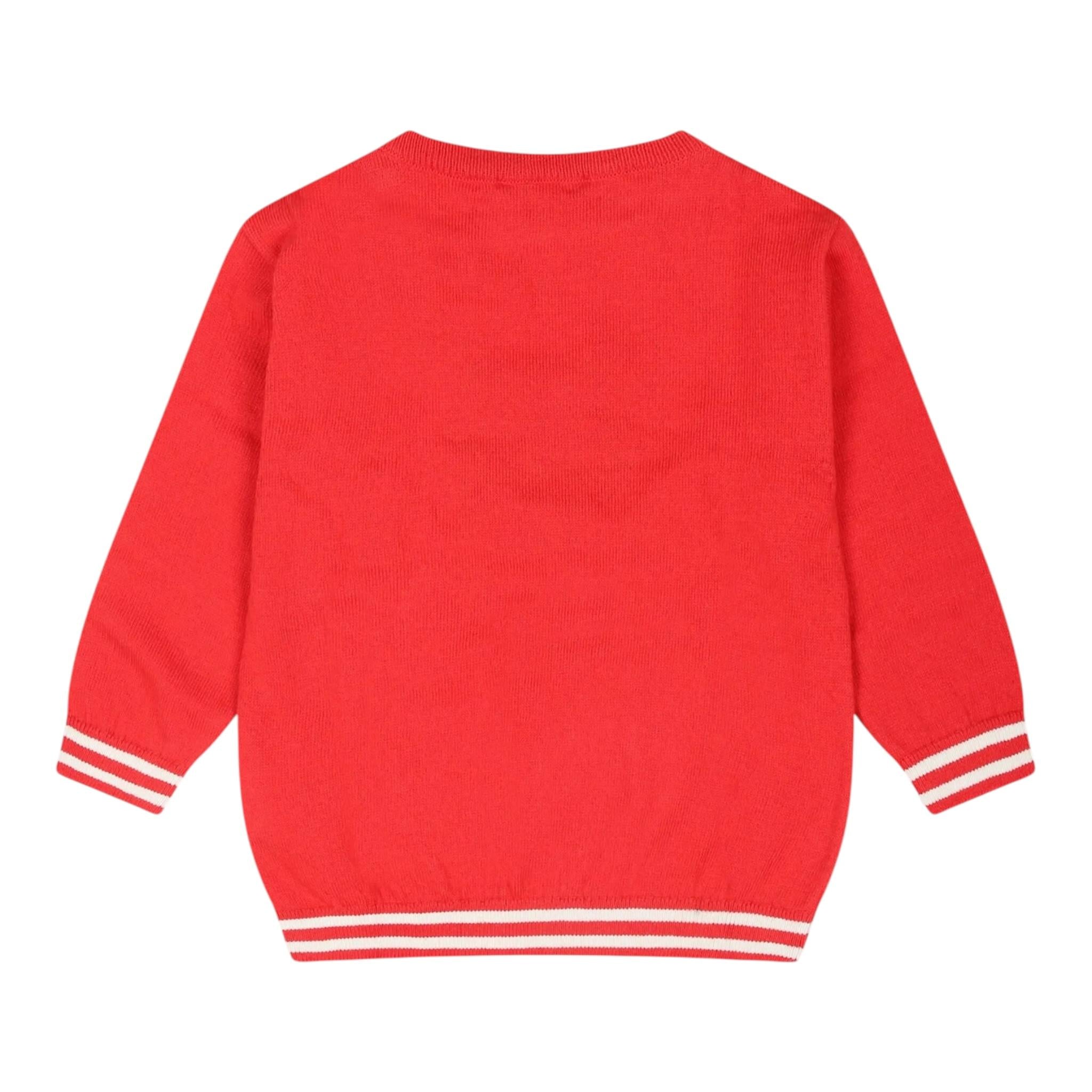 MOSCHINO maglia girocollo tinta unita con stampa orso Rosso per Neonato MYW00JX ROSSO MOSCHINO 