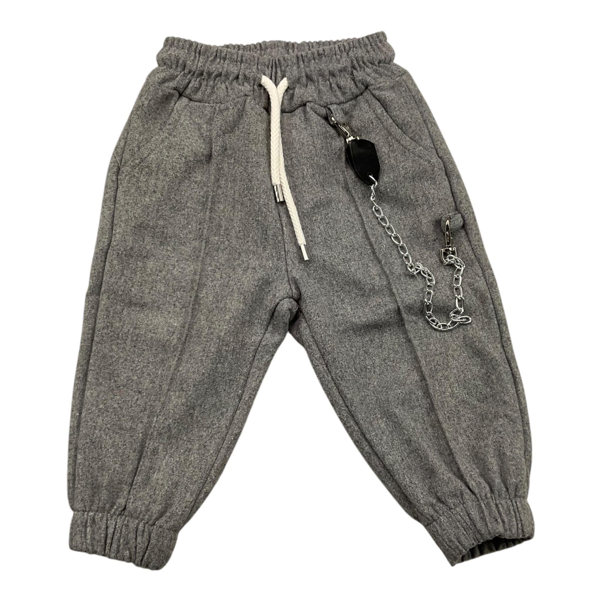 NEVER TOO pantalone tinta unita con elastico in vita Grigio per Neonato NT1828N GRIGIO NEVER TOO 