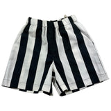 Dondup Bermuda Striped Pattern With Elastic Waist White/Black For Boys