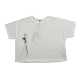 Manila Grace T-Shirt Girocollo Tinta Unita con Stampa per Bambina MG2616 PANNA MANILA GRACE 