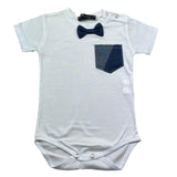 Manuel & Frank Body Mezza Manica Tinta Unita per Neonato BFMGG BIANCO MANUEL & FRANK 