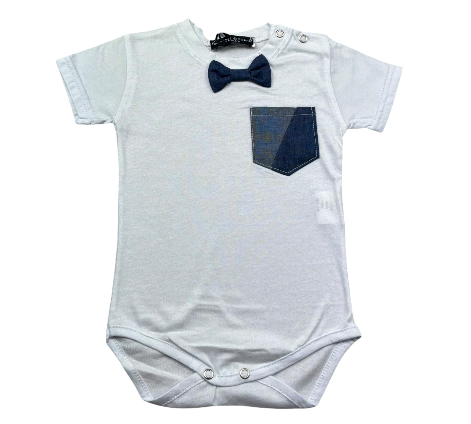 Manuel & Frank Body Mezza Manica Tinta Unita per Neonato BFMGG BIANCO MANUEL & FRANK 