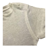 Le Bebe' Solid Color Crew Neck T-Shirt Cream For Newborns