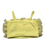 Angel'S Face Top Straps Solid Color With Yellow Tulle For Baby Girl
